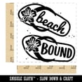 thumbnail image 2 of Beach Bound Sandals Flip Flops Hibiscus Square Rubber Stamp Stamping Scrapbooking Crafting - Small 1.25in, 2 of 7