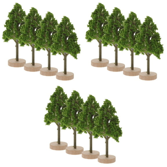 3 Pieces Simulated Street Trees Terrarium Plants Faux Outdoor Ornaments Child