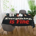 thumbnail image 3 of Yayeee Tablecloths 60" x 108" Rectangle Wrinkle Resistant Party Table Cover, Black Christmas Light, 3 of 8