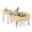 Natural, variant on Set of 2 Solid Wood Round Coffee Table with Metal Legs, Farmhouse Nesting Coffee Table Center Table for Living Rooms,Natural