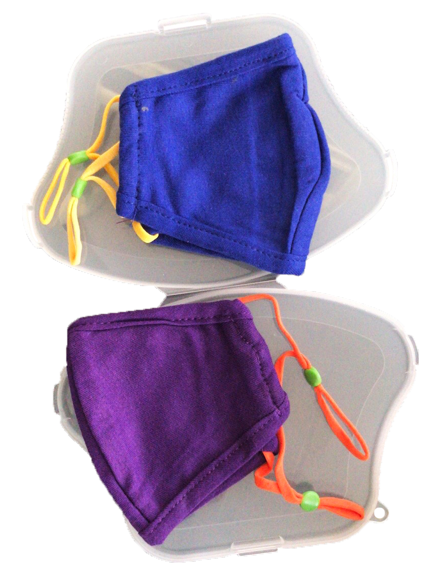 DSCover Face Mask Holder Clear Plastic Storage Case with Keyring and Lanyard 3 Pack