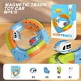 thumbnail image 4 of A Set of Flexible Race Track, 3D Embedded Layouts Track Set for Kids Defying Motorized Car & Rail, Cube Building Toy for Christmas Birthday Boys Girls (A), 4 of 7