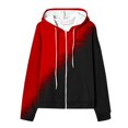 thumbnail image 5 of Fall Outfits for Women 2025 Fall Outfits for Women 2025 Casual Printed Zippered Long Sleeved Hooded Sweater Jacket Top, 5 of 6