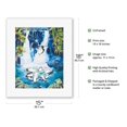 thumbnail image 2 of Penguin Follies - Playful Penguins in Hawaiian Waterfall (Wailele) - From an Original Hawaii Watercolor Painting by Peggy Chun - Fine Art Rolled Canvas Print 11in x 14in, 2 of 4