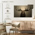 thumbnail image 5 of Elephant Stock Moose Portrait Wall Art - Horizontal Canvas Wall Art - Living Room Wall Decor - Animal Canvas - Brown And Beige Decor - 12" x 8", 5 of 8