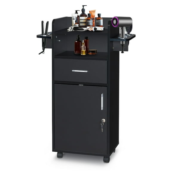 Ktaxon Salon Cabinet for Hair Stylist, Beauty Salon Trolley Cart, Hair Station Salon Stations, with Wheels