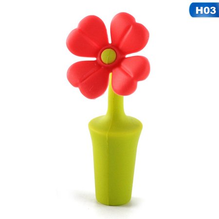 

Riapawel Wine Stoppers Silicone Novelty Wine Stopper Flower Shaped Champagne Beverage Beer Bottle Stoppers(03)