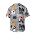 thumbnail image 2 of Xecao offers the Dog for Men's Casual Short-sleeved Shirt, a button-up collared shirt with a pocket, perfect for beach vacations and yacht travel in the Medium size., 2 of 7