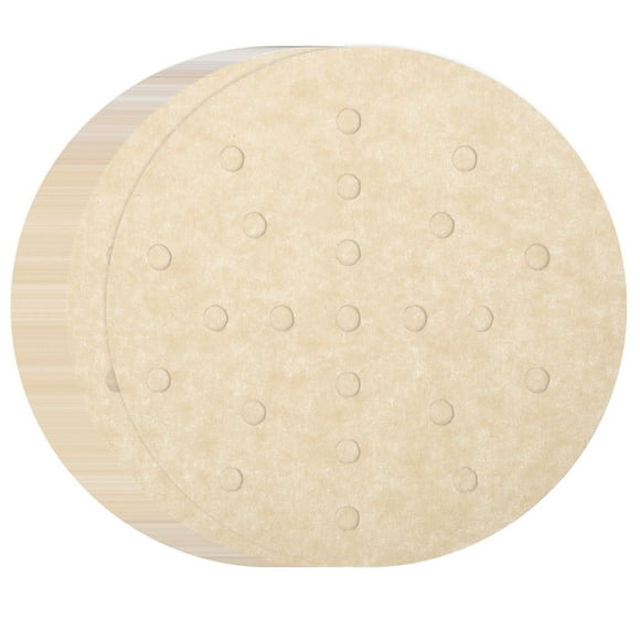 Uxcell 100 piezas de forros para freidora de aire de 6 pulgadas, forros redondos de vaporera de bambú con agujeros, papel pergamino perforado antiadherente, papel desechable para vaporera.