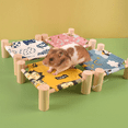 thumbnail image 4 of Nido de hámster pequeño para mascotas, hamaca para conejillos de indias, cama de madera transpirable de verano para hámster, nido para conejos, hurones, accesorios para hámster, 4 of 5