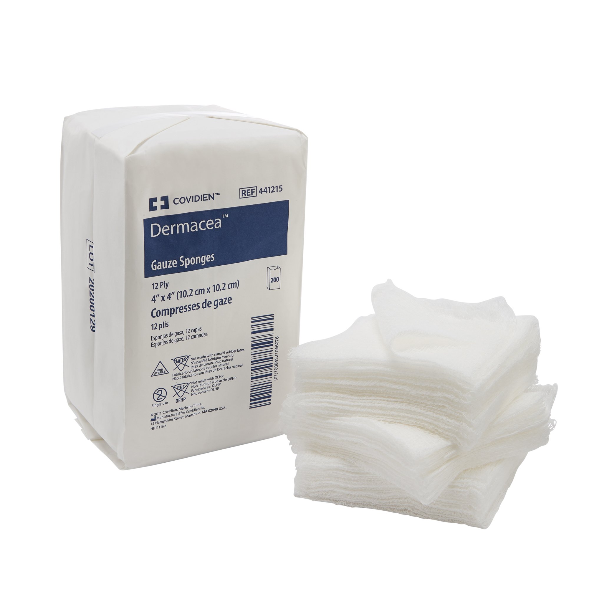 Dermacea 12Ply Gauze Sponge NonSterile 4 x 4" 1 Pack(s), 200 per Pack