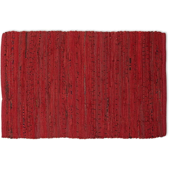 DII Chindi Home Collection Tapis de Chiffon Multiclolor Fait à la Main, 20x31.5, Vin