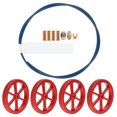 thumbnail image 3 of 3D Printer Extruder Upgrade Kit Red Hand Twist Leveling Nut + Springs Dampers Set, 3 of 5