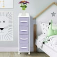 thumbnail image 2 of Sorbus Narrow 4-Drawer Dresser: Compact Storage for Children and Adults in Bedrooms, Bathrooms, and Laundry (Purple), 2 of 6