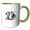 Green/White, variant on 3drose, Silver Intertwining 2016 with Tassel on White, 11oz Two-tone Blue Mug