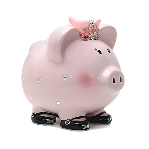 Child to Cherish Ceramic Piggy Bank for Girls, Princess