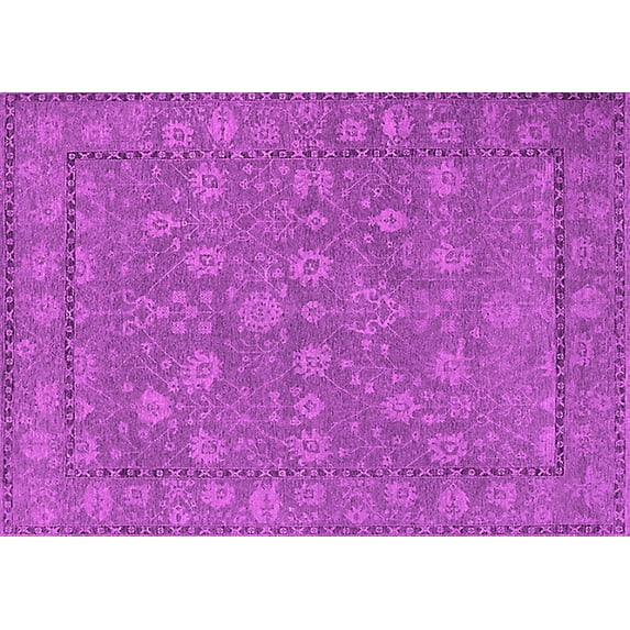 Ahgly Company Indoor Rectangle Oriental Pink Industrial Area Rugs, 3' x 5'