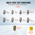 thumbnail image 4 of KFFKFF Hydraulic Pressure Test Kit, 250/400/600bar, Includes 3 Gauges, 9 Test Couplings, and 3 Test Hoses, Portable Set for Excavators, Tractors, and Construction Equipment, 4 of 9