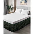 thumbnail image 4 of Dark Green Forest Wrap Around Bed Skirts for King Bed 16" Drop,Bed Skirt with Adjustable Elastic Belt Dust Ruffle Bed Valance for Bedroom Hotel Luxury Pine Trees Modern Mysterious Art Bed Frame Cover, 4 of 7