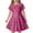 Hot Pink, variant on HOWPAY Girls Dresses Short Sleeve A-Line Flowy Tank Dresses Polka Print Loose Fit Lightweight Summer Party Casual Sundress Blue