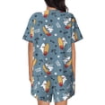 thumbnail image 3 of Picia Surf Shark Pajamas Sets for Women Soft Short-Sleeved Pjs with Lounge Shorts Two Piece Sleepwear-3X-Large, 3 of 9