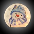 thumbnail image 3 of Stony Creek Snowman & Bluebird Round Orb Electric Frosty Winter Blue Emb1261, 3 of 3
