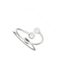 thumbnail image 4 of Adjustable Double Ball Open Wrap Ring .925 Sterling Silver Band Jewelry Female Male Unisex Size 6, 4 of 4