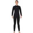 thumbnail image 1 of Traje de traje de traje completo Traje mojado para hombres y mujeres Actividades deportivas de agua de una pieza en agua fría para snorkeling Surfing Spearfishing Woman / Black S Advancent OD017131-08, 1 of 7