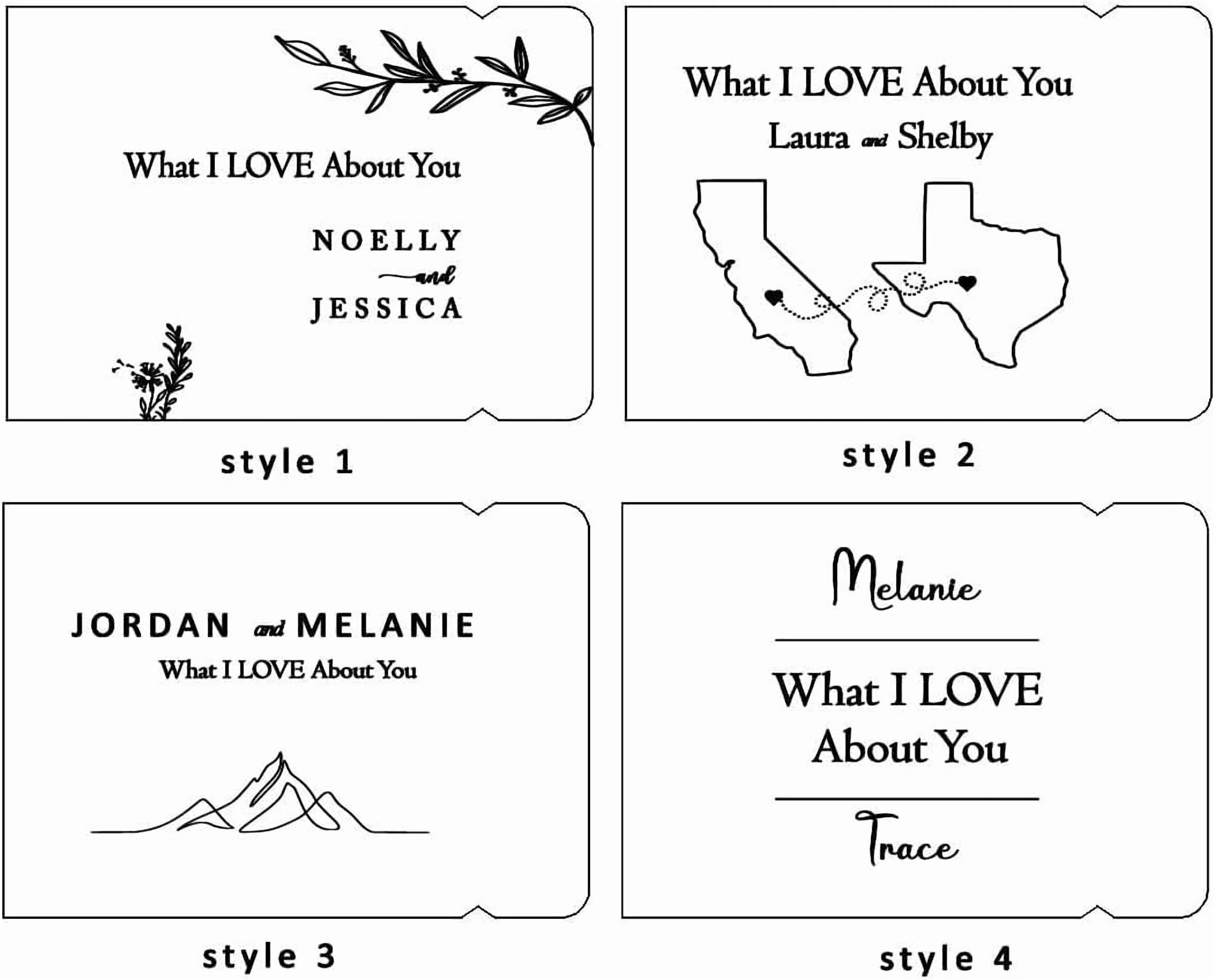 Personalized What I Love About You Book, 50 Fill-in-the-Blank Reasons Why I Love You, Pocket Size Leather Journal Gift for Boyfriend, Husband, Him, Girlfriend, Couple, Christmas Day Gifts