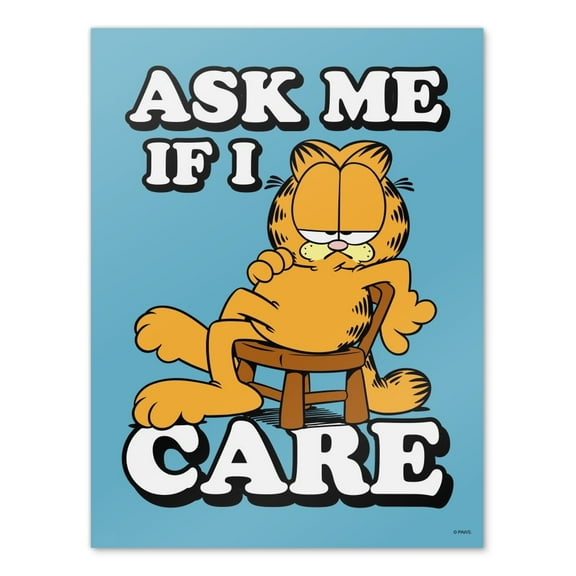 Garfield Ask Me If I Care Wall Art Picture Paper Poster Décor Home Decoration