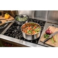 thumbnail image 2 of Black Cube Tempered Glass Cookware Lid with Silicone Rim 12.5 Inch Silver, 2 of 4