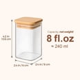 thumbnail image 6 of MEGADOO 8oz Glass Spice Jars with Bamboo Lids, 12 Pack Airtight Seasoning Containers with Labels, 6 of 7