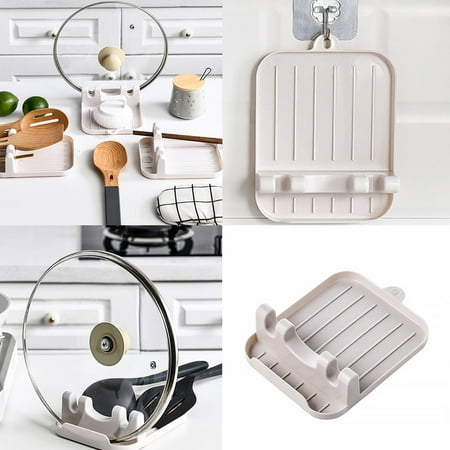 

Kitchen Organizers And Storage Closet Organizers And Storage Kitchen Rest With Drip Pad Heat Anti Slip Pp Food Safty Spoon Rest Holder For Stove Top Spoons Ladles Tongs White