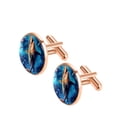 thumbnail image 2 of Shark Elegant Stainless Steel Cufflinks Set for Men's Dress Shirts with Matching Shirt Clip - for Formal Occasions, 2 of 6