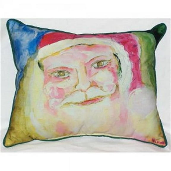 Betsy Drake ZP909 Santa Face Indoor & Outdoor Throw Pillow- 20 x 24 in.