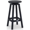 thumbnail image 4 of Mason Black Round HDPE Swivel Bar Stool-Set of 2, 4 of 9