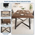 thumbnail image 6 of ANPOO 7 Pieces Dining Table & Chairs Set for 4-8 People, 71 Inch Kitchen Table with 6 Chairs, Rectangle Dining Table with Metal Legs for Dining Room, Living Room, 6 of 8