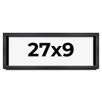 27x9 Frame Black Charcoal Grey Wood Textured Picture Frame | 0.75 Inch Moulding Width | Gunmetal