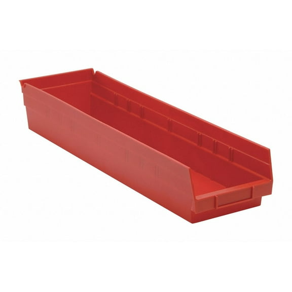 Quantum Storage Systems Shelf Bin,Red,Polypropylene,4 in QSB106RD QSB106RD ZO-G3856133