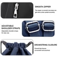 thumbnail image 3 of Mochila con cordón, bolsa deportiva para gimnasio, bolsa de viaje para yoga, para mujeres y hombres, bolsa de gimnasio impermeable, mochila de día, azul marino, 3 of 7