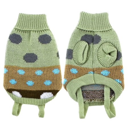 Unique Bargains Winter Pale Green Dot Pattern Knitted ...
