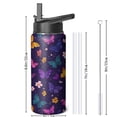 thumbnail image 4 of Leopard Insulated Water Bottle with Straw & Cleaning Brush – 18oz | Leakproof, BPA-Free, 304 Stainless Steel, Wide Mouth, Travel Mug for Car, Gym, Office, Starry, Christmas Thanksgiving Gift, 4 of 5
