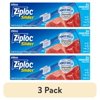 (3 pack) Ziploc Freezer Bags, Gallon Size Reusable Slider Bags, Power Shield Technology, 24 Count