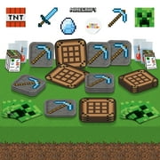 Minecraft Birthday Party Supplies, Boys & Girls: Minecraft Plates, Napkins, Cups, Tablecloth, & Tattoos, Decorations & Gamer Tableware, Party Favors For 16 Kids, Goody Bags, Fiesta de Cumpleaños