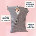 thumbnail image 2 of Sensory Basics: Body Sock - Small - Gray Sensory Sleep Sack, Stretchy Compression Pod, Calming & Comforting Cocoon, Machine Washable, Kids-Teens 3+, 2 of 16