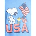thumbnail image 4 of Snoopy and Woodstock USA Flag Men's and Big Men's Graphic Tee, Sizes S-3XL, 4 of 5
