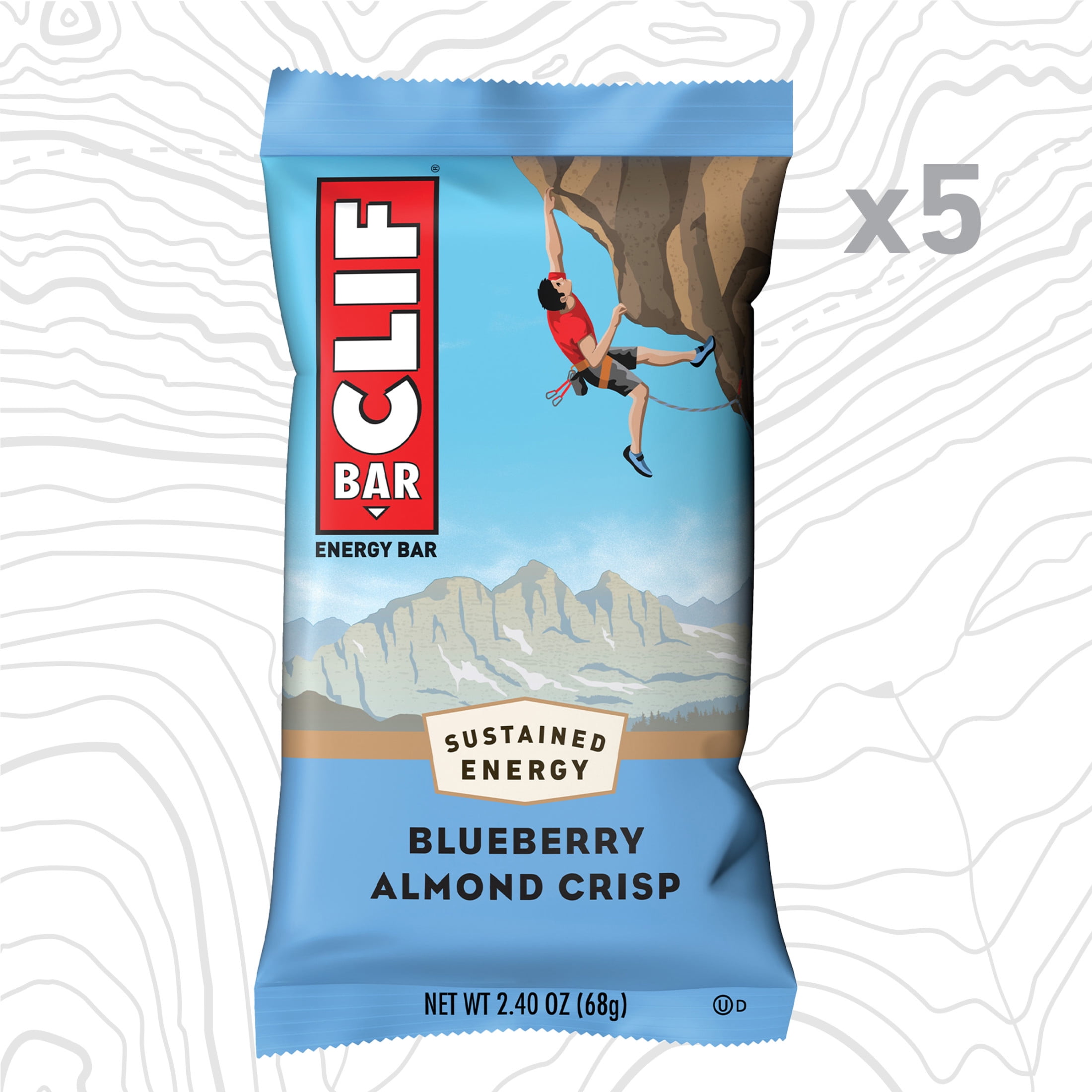 (3 pack) CLIF BAR Energy Protein Bars, Blueberry Almond Crisp, 5ct