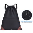 thumbnail image 4 of Mochila Mochila con cordón de saco de gimnasio Mochila con cordón resistente al agua Bolsa con bolsi Cacagoo Mochila, 4 of 7