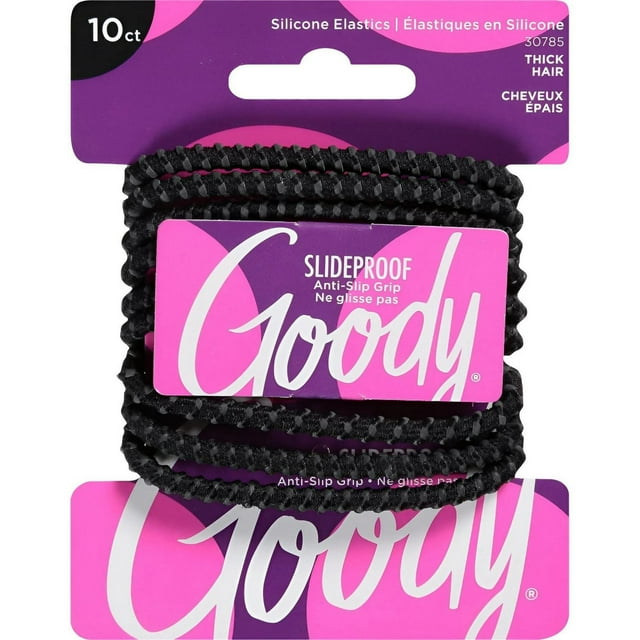 Goody Active Stay Put Elastics - 10 CT - Black