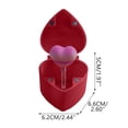thumbnail image 2 of Red Valentines Printed Bouncing Heart Surprise Gift Box Pops Up Love Reveal For Chocolates Rings And Small Presents Plastic Red Tone, 2 of 7